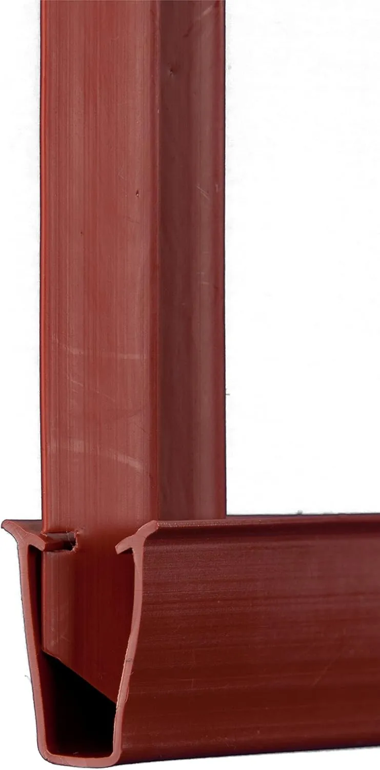 Made in America - Viper Channel Bottom Locking Track for Chain Link Fence Slats (Redwood)