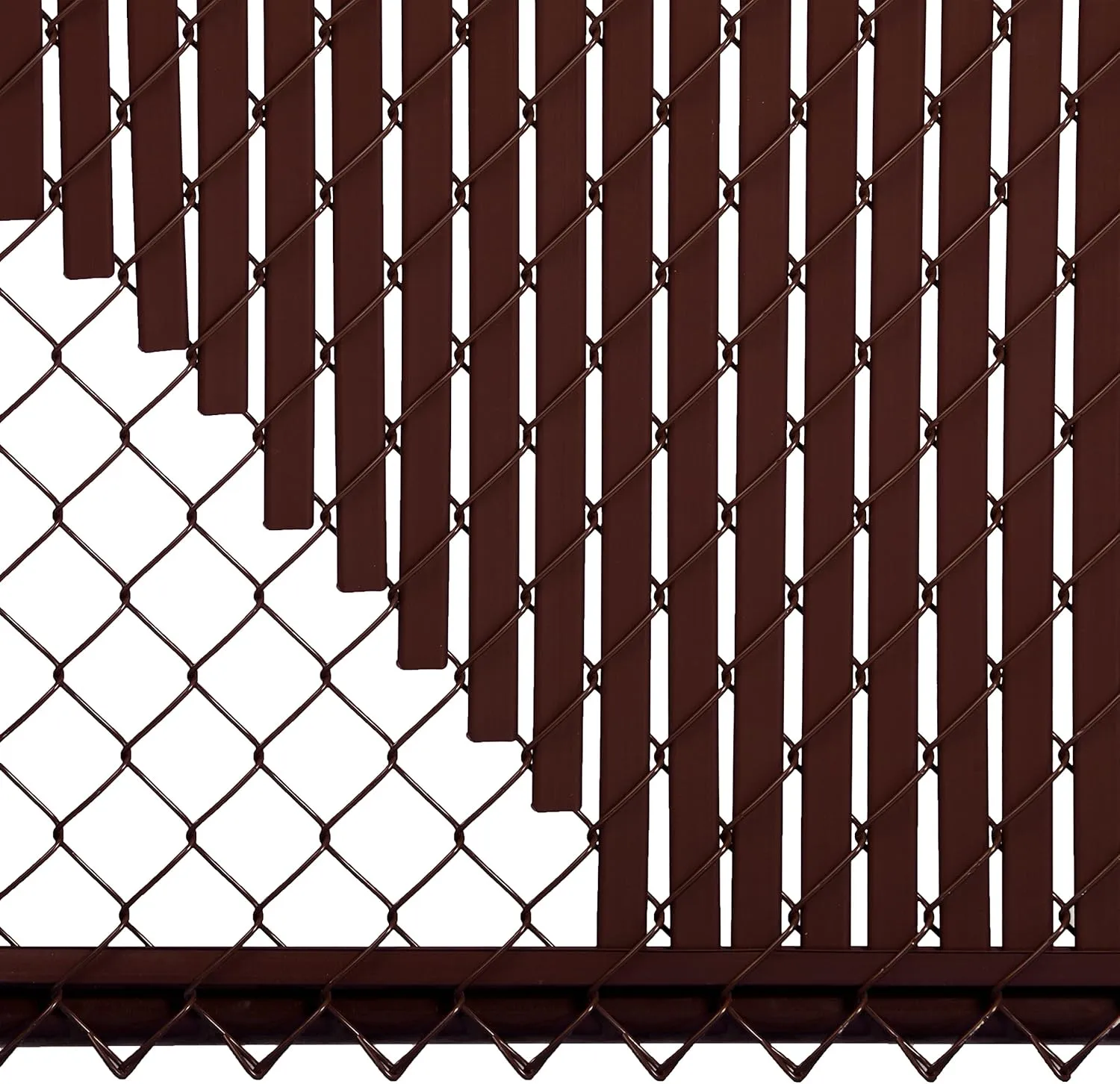 Made in America - Viper Channel Bottom Locking Track for Chain Link Fence Slats (Redwood)
