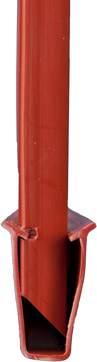 Made in America - Viper Channel Bottom Locking Track for Chain Link Fence Slats (Redwood)