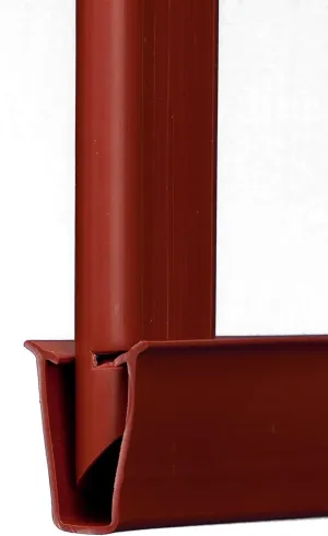 Made in America - Viper Channel Bottom Locking Track for Chain Link Fence Slats (Redwood)