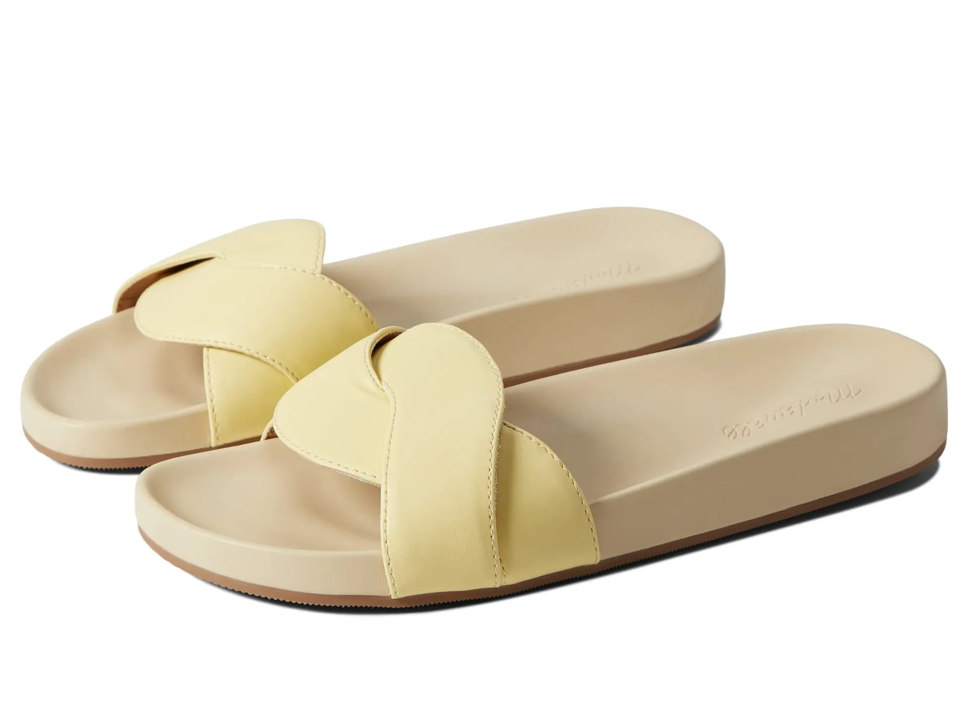 Madewell The Vegan Irina Slide Sandal Lemon Custard 8 M
