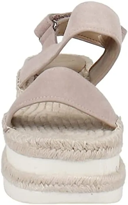 Marc Fisher LTD Womens Gallia Suede Slingback Wedge Sandals 10 Medium (B,M), Light Pink Suede