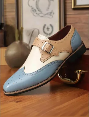 Men's Business Casual Shoes Oxford Shoes, with a Monk Strap Design, Fashionable
