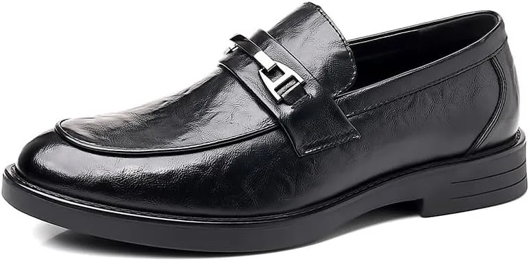 Men's Classic Wingtip Oxfords Retro Leather Dress Shoes for Formal Business Tuxedo Derby Shoes