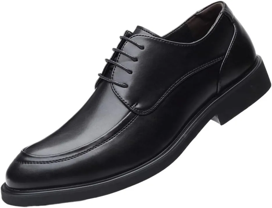 Mens Dress Shoes Business Casual Formal Leather Lace Up Tuxedo Office Wedding Italian Style Classic Fashion Shoes