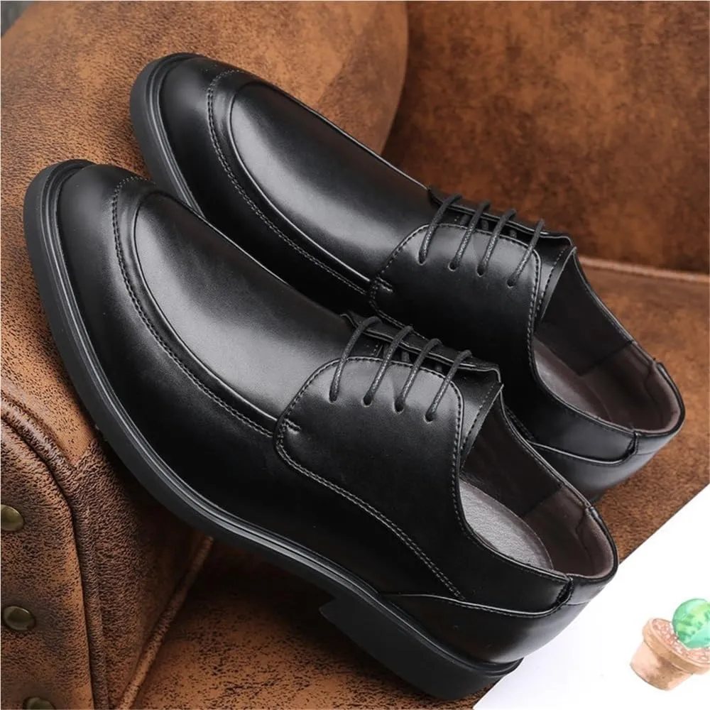 Mens Dress Shoes Business Casual Formal Leather Lace Up Tuxedo Office Wedding Italian Style Classic Fashion Shoes