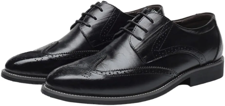 Mens Oxford Dress Shoes Business Formal Leather Lace Up Wedding Office Casual Luxury Walking Flats for Men Comfortable