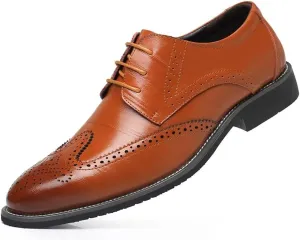 Mens Oxford Dress Shoes Business Office Leather Classic Retro Fashion Wedding Party Flats for Men Comfortable Stylish