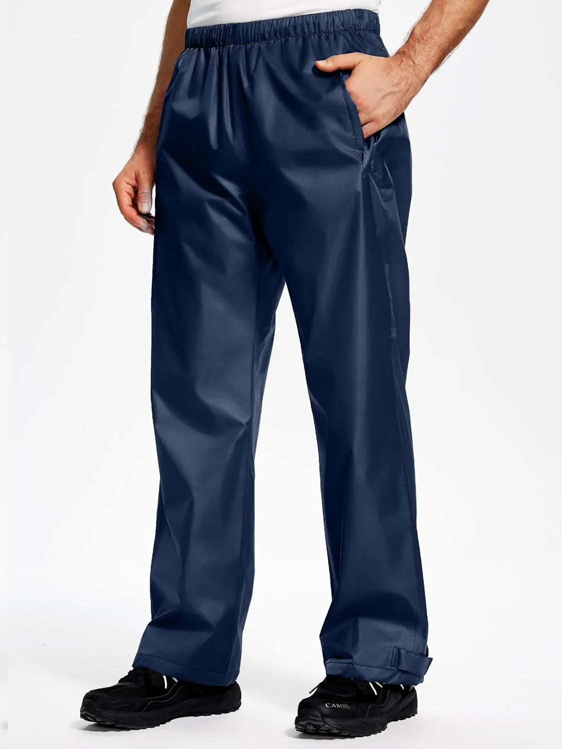 Men's Rain Pants, Waterproof Lightweight Outdoor Trousers for Hiking Fishing Windproof Rain Over Pants