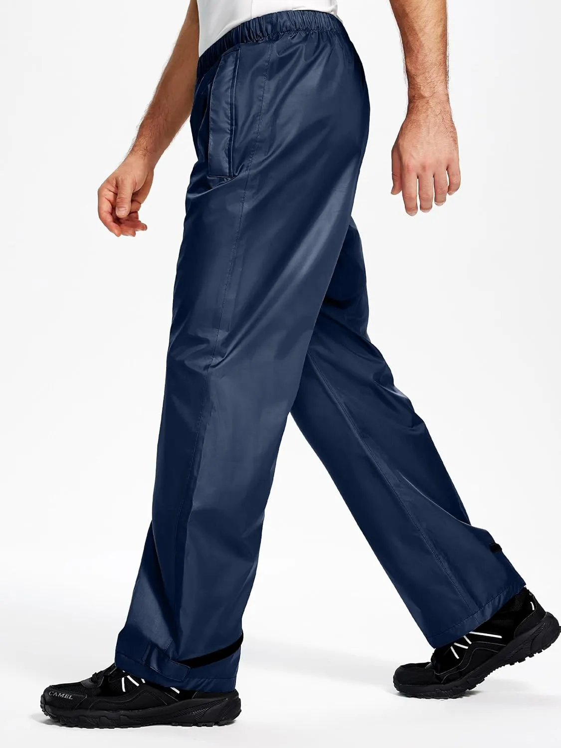 Men's Rain Pants, Waterproof Lightweight Outdoor Trousers for Hiking Fishing Windproof Rain Over Pants