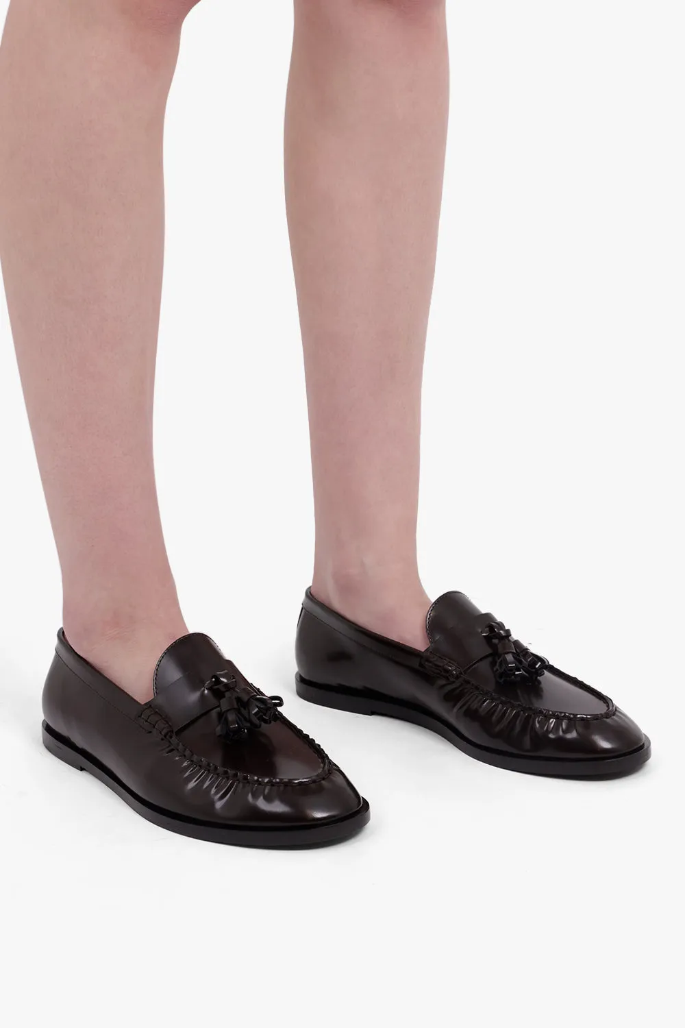 Mens Style Shiny Tassel Loafer | Espresso