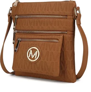 Mia K Women's Crossbody Handbag, PU Leather Adjustable Strap, Side Crossover Bag, Shoulder Bag