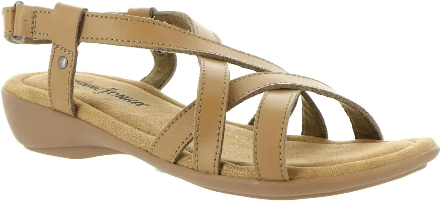 Minnetonka Sunny Slingback Women's Sandal, 12 B(M) US, Honey