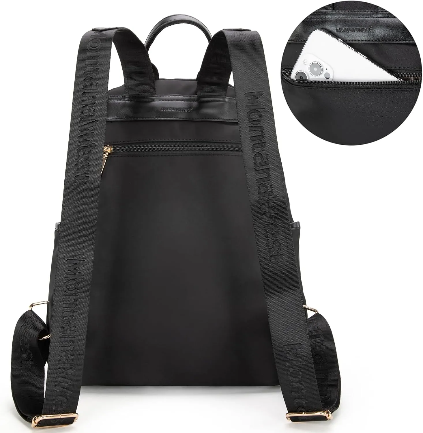 Montana West Medium Backpack for Women Lightweight Backpack Purse Casual Daypack for 13-Inche Laptop
