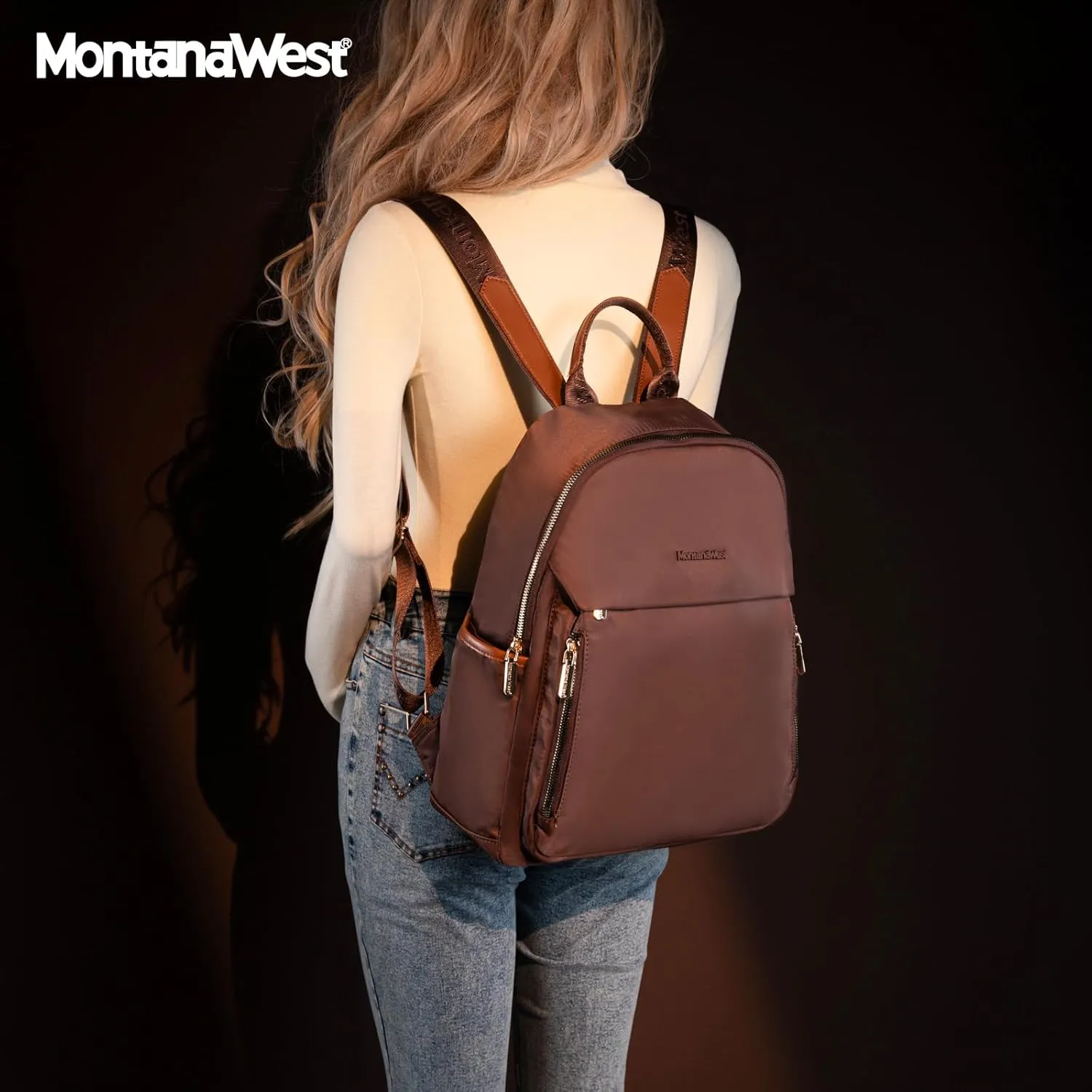 Montana West Medium Backpack for Women Lightweight Backpack Purse Casual Daypack for 13-Inche Laptop