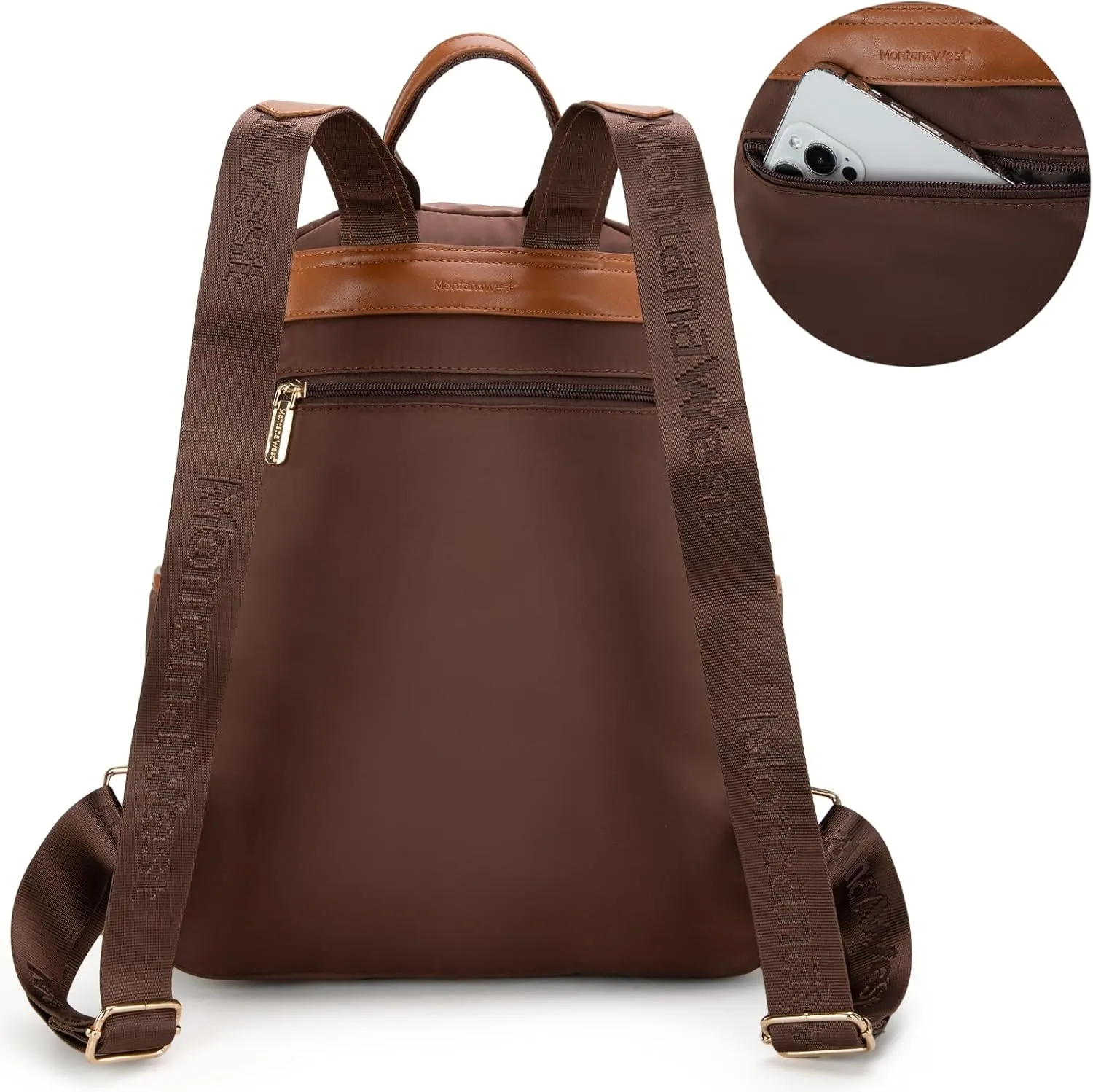Montana West Medium Backpack for Women Lightweight Backpack Purse Casual Daypack for 13-Inche Laptop