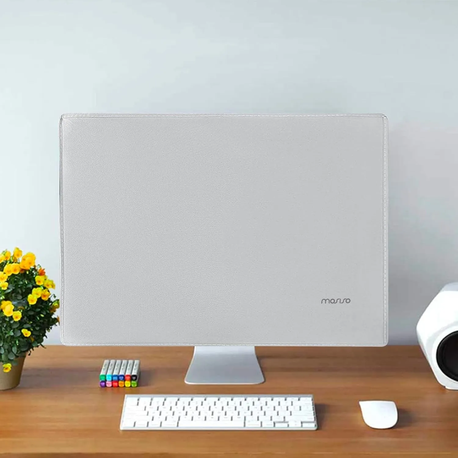 MOSISO Monitor Dust Cover 26, 27, 28, 29 inch Anti-Static Dustproof LCD/LED/HD Panel Case Computer Screen Protective Sleeve Compatible with iMac 27 inch, 26-29 inch PC, Desktop and TV, Gray