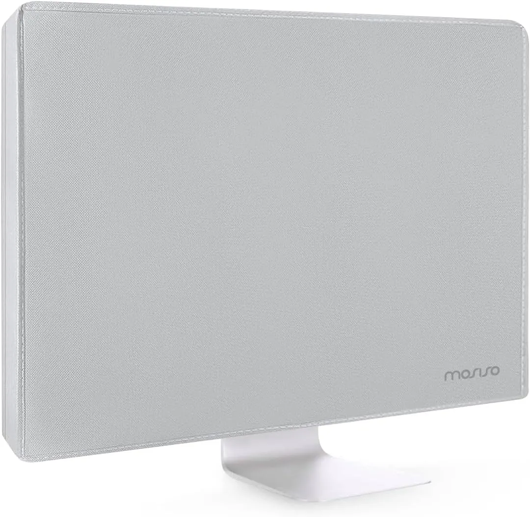 MOSISO Monitor Dust Cover 26, 27, 28, 29 inch Anti-Static Dustproof LCD/LED/HD Panel Case Computer Screen Protective Sleeve Compatible with iMac 27 inch, 26-29 inch PC, Desktop and TV, Gray