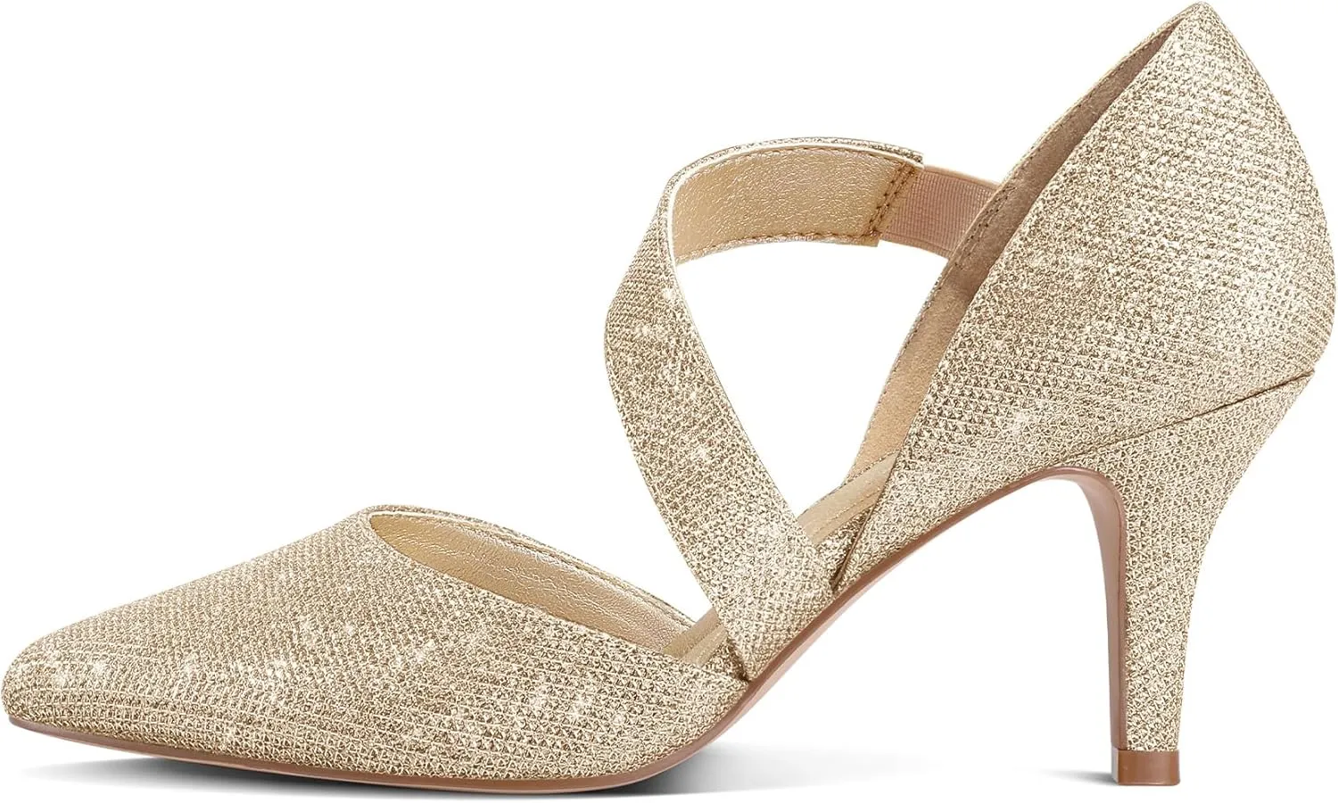 mysoft Women's Pointed Toe Low Stiletto Heel Dress Pumps Shoes - Available in Wide Sizes