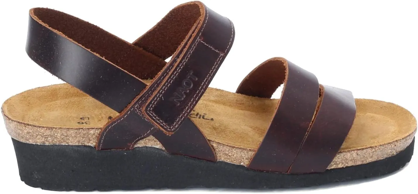 NAOT Kayla Women’s Sandals - Supportive 3-Strap Design with Backstrap, Cork & Latex Footbed - Arch Support - Travel-Friendly Comfortable Walking Sandals for All-Day Wear