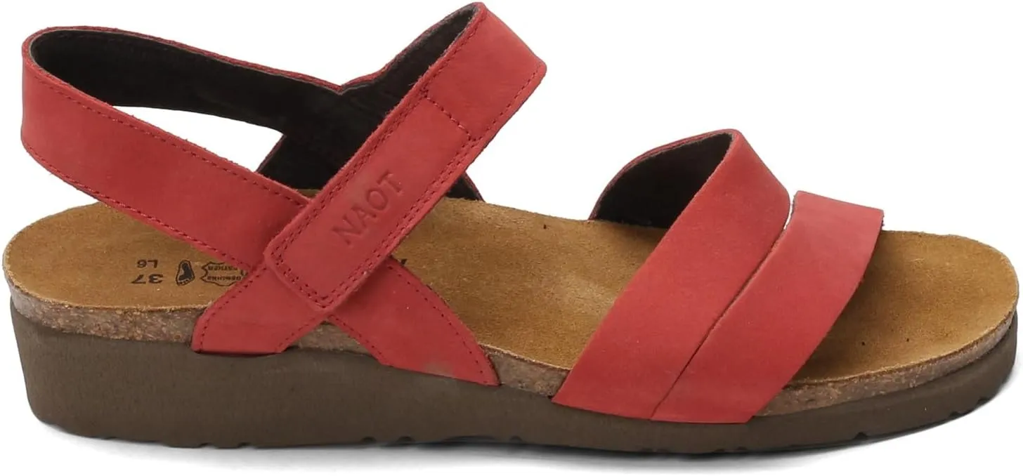 NAOT Kayla Women’s Sandals - Supportive 3-Strap Design with Backstrap, Cork & Latex Footbed - Arch Support - Travel-Friendly Comfortable Walking Sandals for All-Day Wear