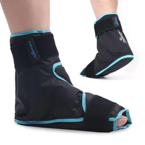 NEWGO Ice Pack Foot Ankle Ice Pack Wrap for Plantar Fasciitis, Foot Surgery Recovery, Hot Cold Therapy Ice Boot for Bunions, Ankle Injury, Swelling, Burning Feet - Black