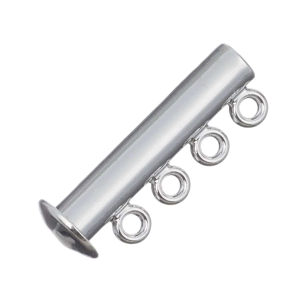 Nickel 4 Strand Slide Clasp 1/pk