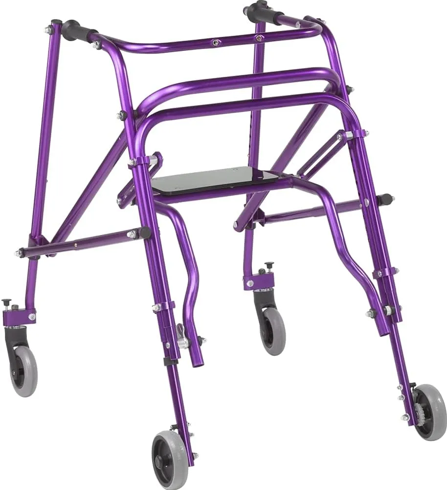 Nimbo 2G Mobility Aid Lightweight Posterior Walker with Seat, Large, Wizard Purple