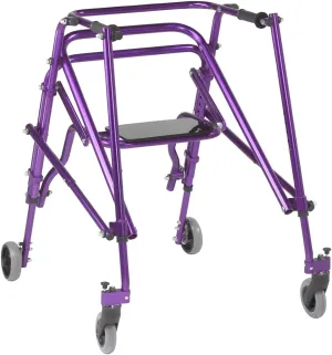 Nimbo 2G Mobility Aid Lightweight Posterior Walker with Seat, Large, Wizard Purple