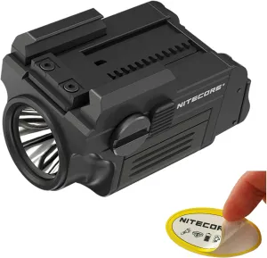Nitecore NPL25 900 Lumen Compact Weaponlight, USB Rechargeable Magnectic Charging, Rail Mounted Tactical Flashlight with Adjustable Sliding Rail