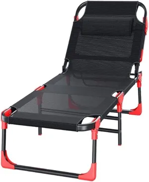 Outdoor Folding Bed Lightweight Aluminum Folding Camping Cot -Space Saving for Camping Beach Barbecue Hiking Backpack Office for Outdoor Home Office