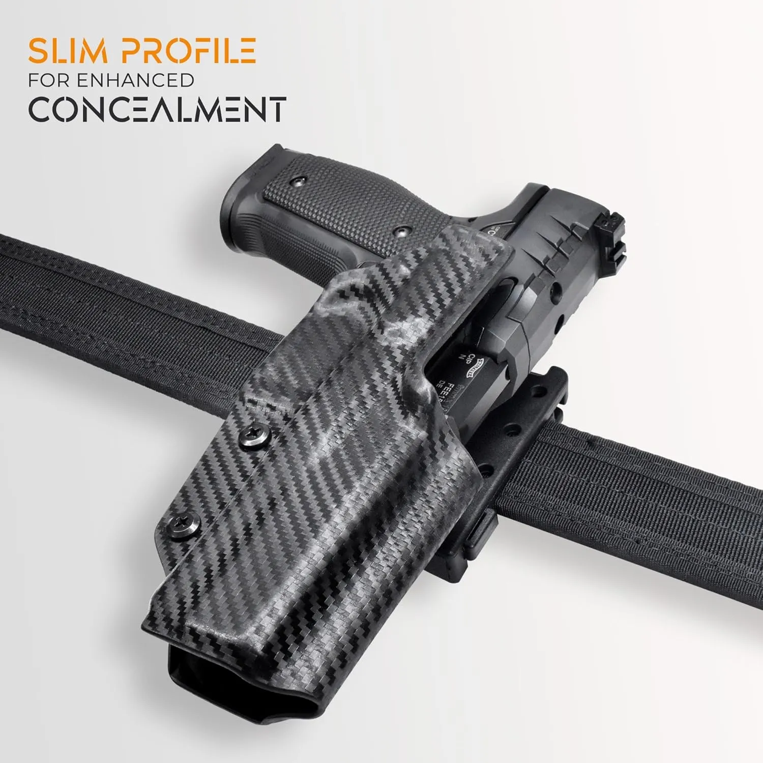 OWB Classic Clip-On Holster Fits Shadow Systems MR920 Outside The Waistband Carry Gun Holster Kydex American Made Durable Lightweight Carry Gear