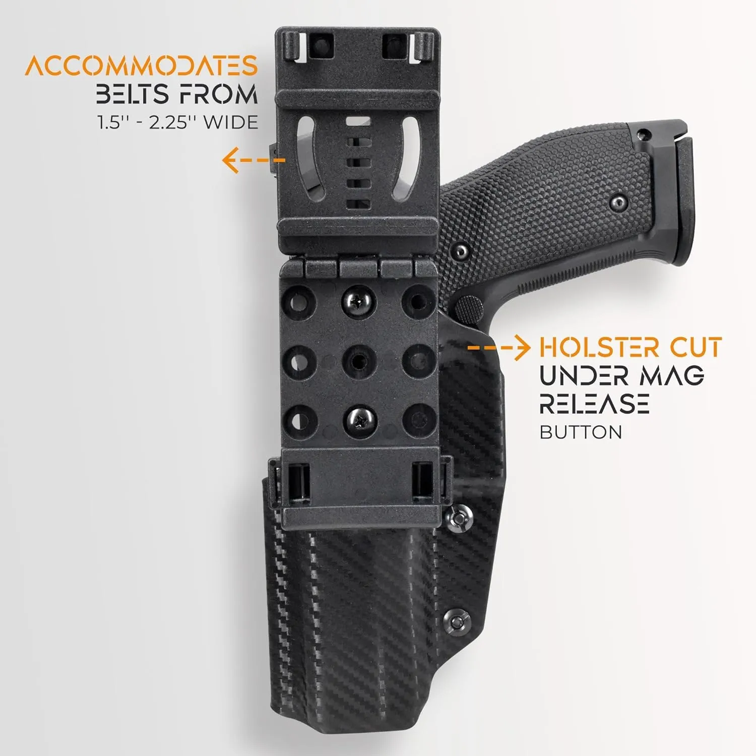 OWB Classic Clip-On Holster Fits Shadow Systems MR920 Outside The Waistband Carry Gun Holster Kydex American Made Durable Lightweight Carry Gear