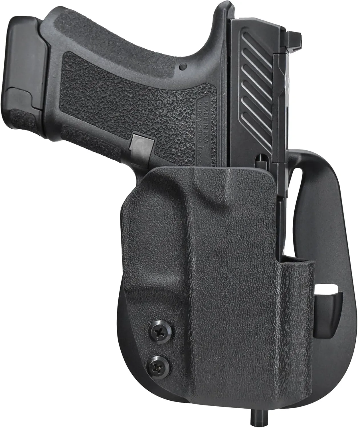 OWB Paddle Holster Fits Shadow Systems CR920 Combat Outside The Waistband Carry Gun Holster Kydex American Made OWB with Paddle Attachment