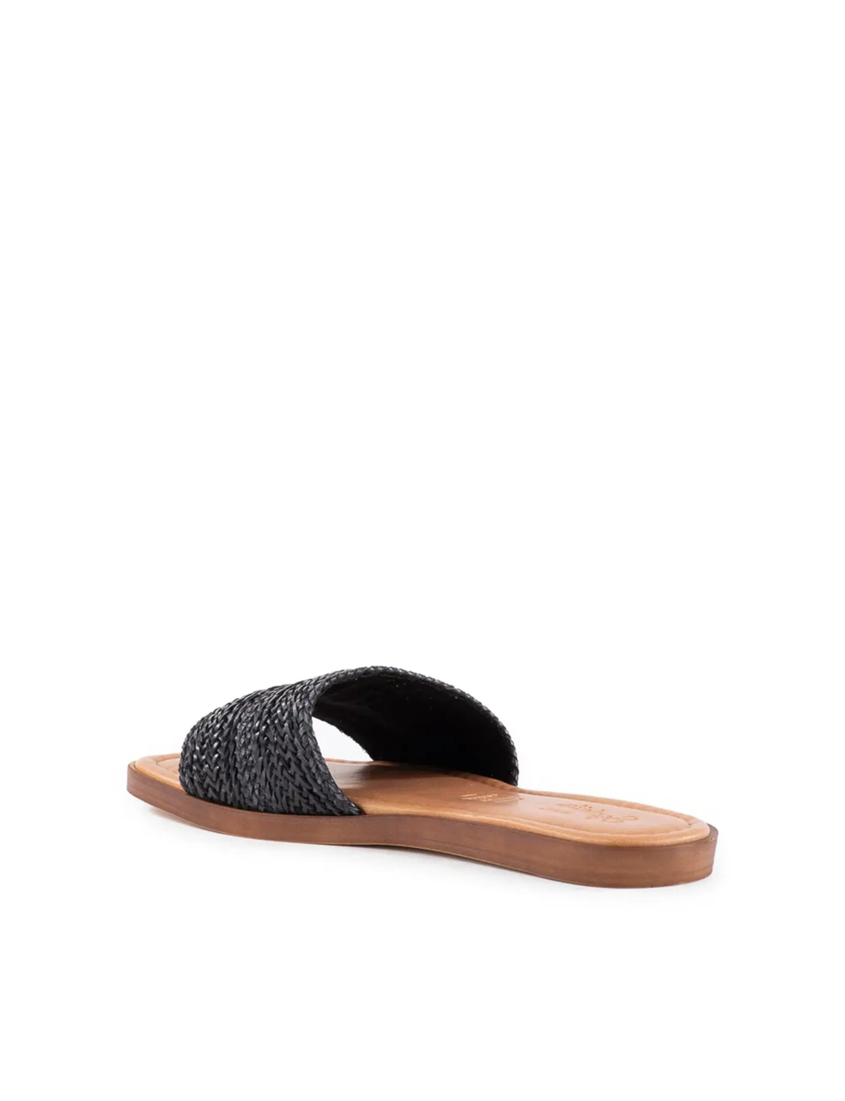 Palms Perfection Woven Slide, Black