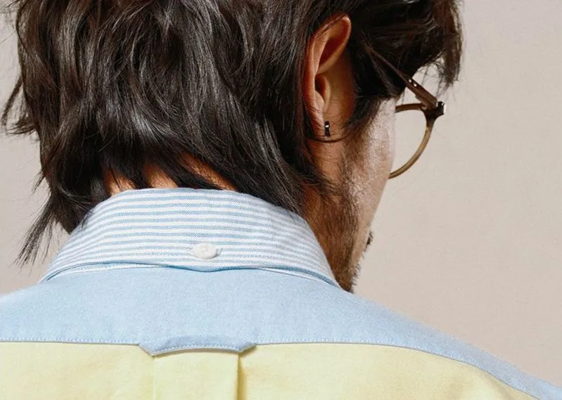Pastel Color-Block Oxford Shirt