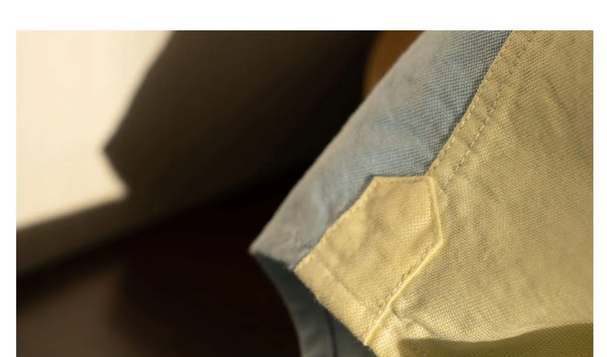 Pastel Color-Block Oxford Shirt