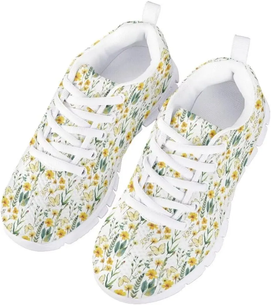 Pinupub Boys Girls Tennis Sports Shoes Breathable Non Slip Lace Up Sneakers for Running Hiking