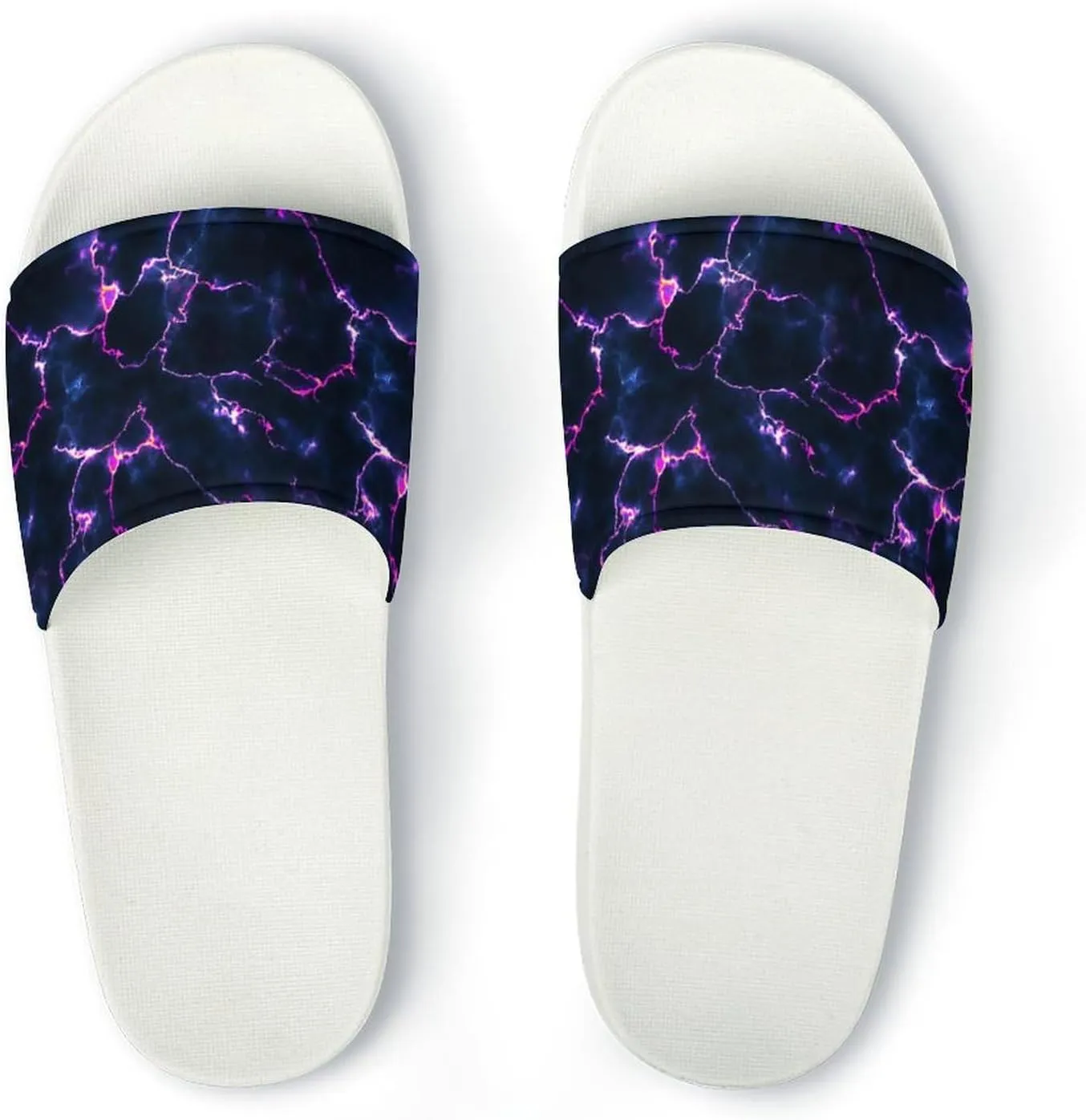 Pizza Pattern Unisex Slide Sandals - Printed Slide Sandals - Can Be Worn Indoors Or Outdoors