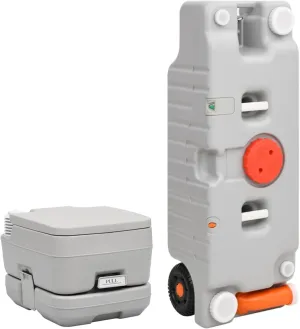 Portable Camping Toilet and Water Tank Set,Portable Toilet Potty Loo for Pool Party Camping Caravan Picnic & Festivals