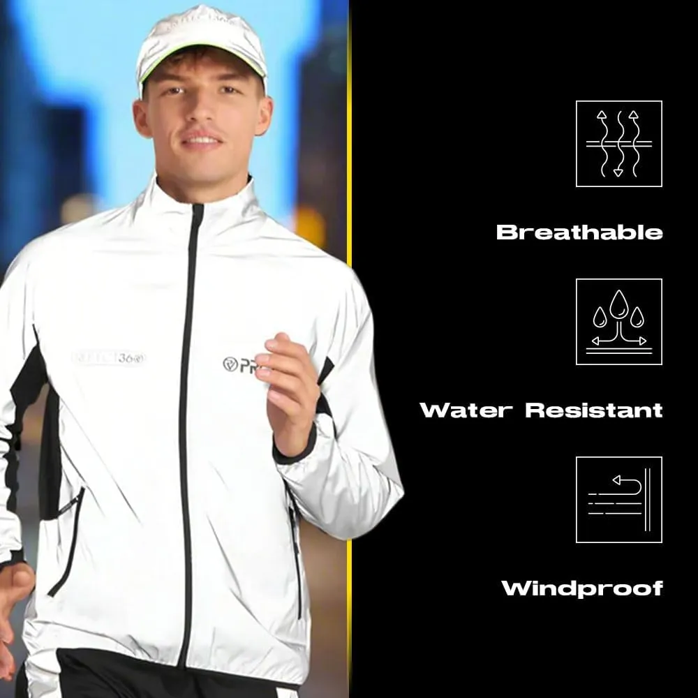Proviz Men's REFLECT360 Lightweight Reflective Running Jacket Hi Visibility Jogging Coat