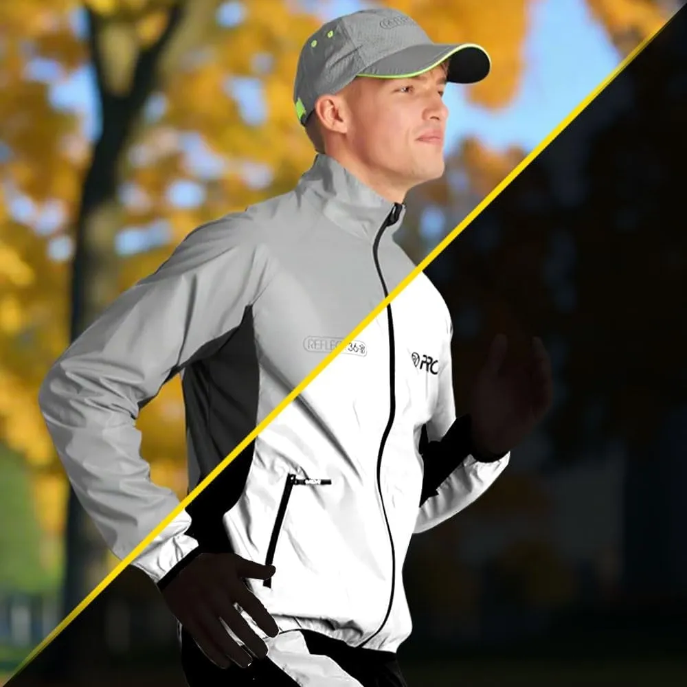 Proviz Men's REFLECT360 Lightweight Reflective Running Jacket Hi Visibility Jogging Coat
