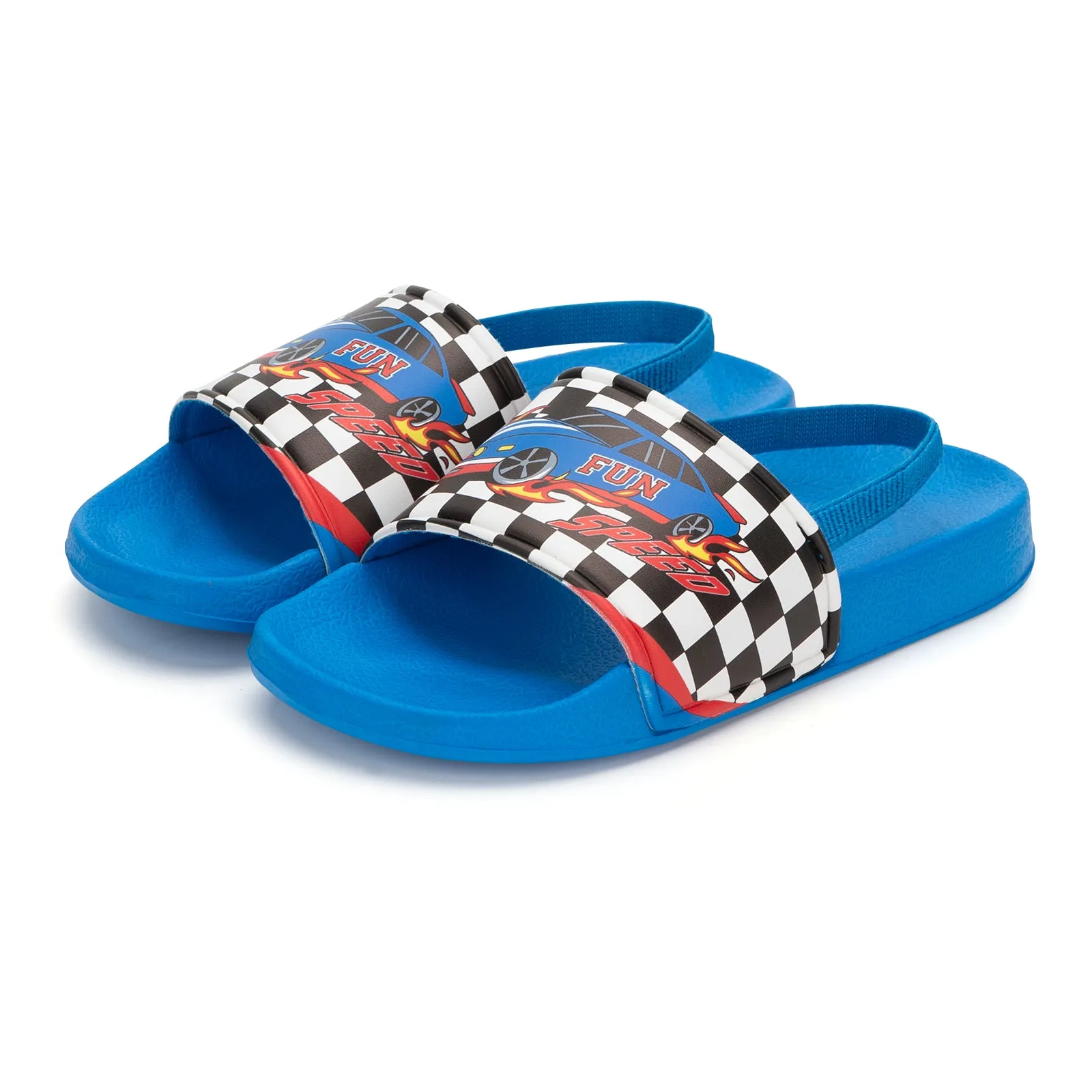 Racing Boys Slide Sandals Lightweight Beach Sandals