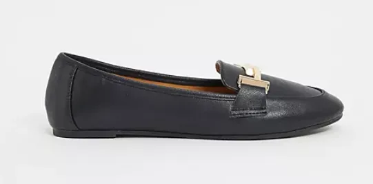 RAID Nidhi loafer with gold snaffle in black
