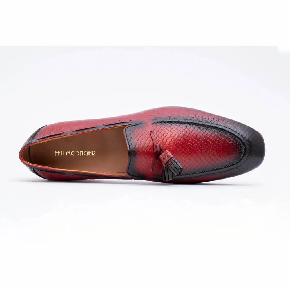 Red Patina Python Tassel Loafer