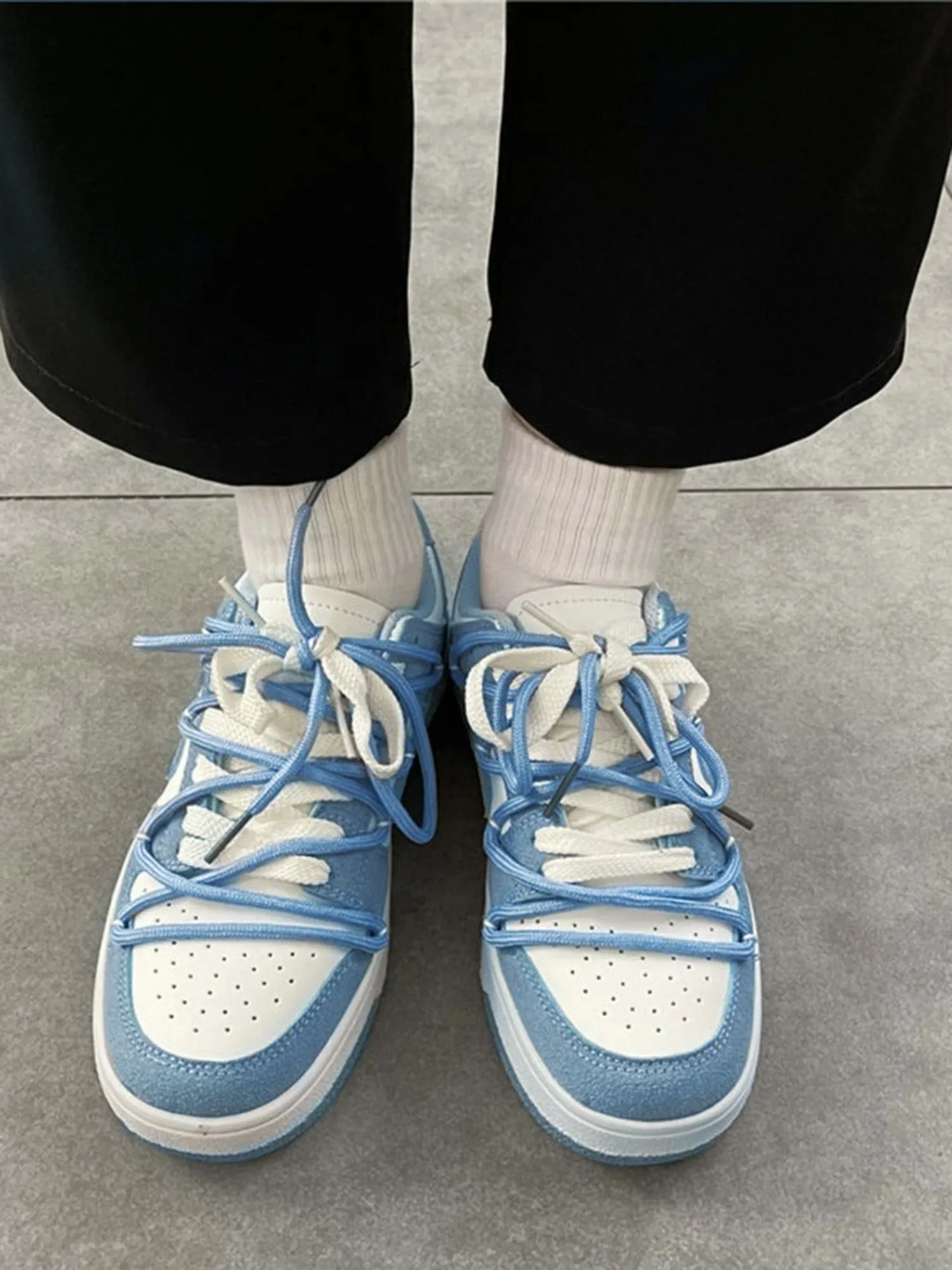 Rimiro - Haze Blue Love Breathable Board Shoes