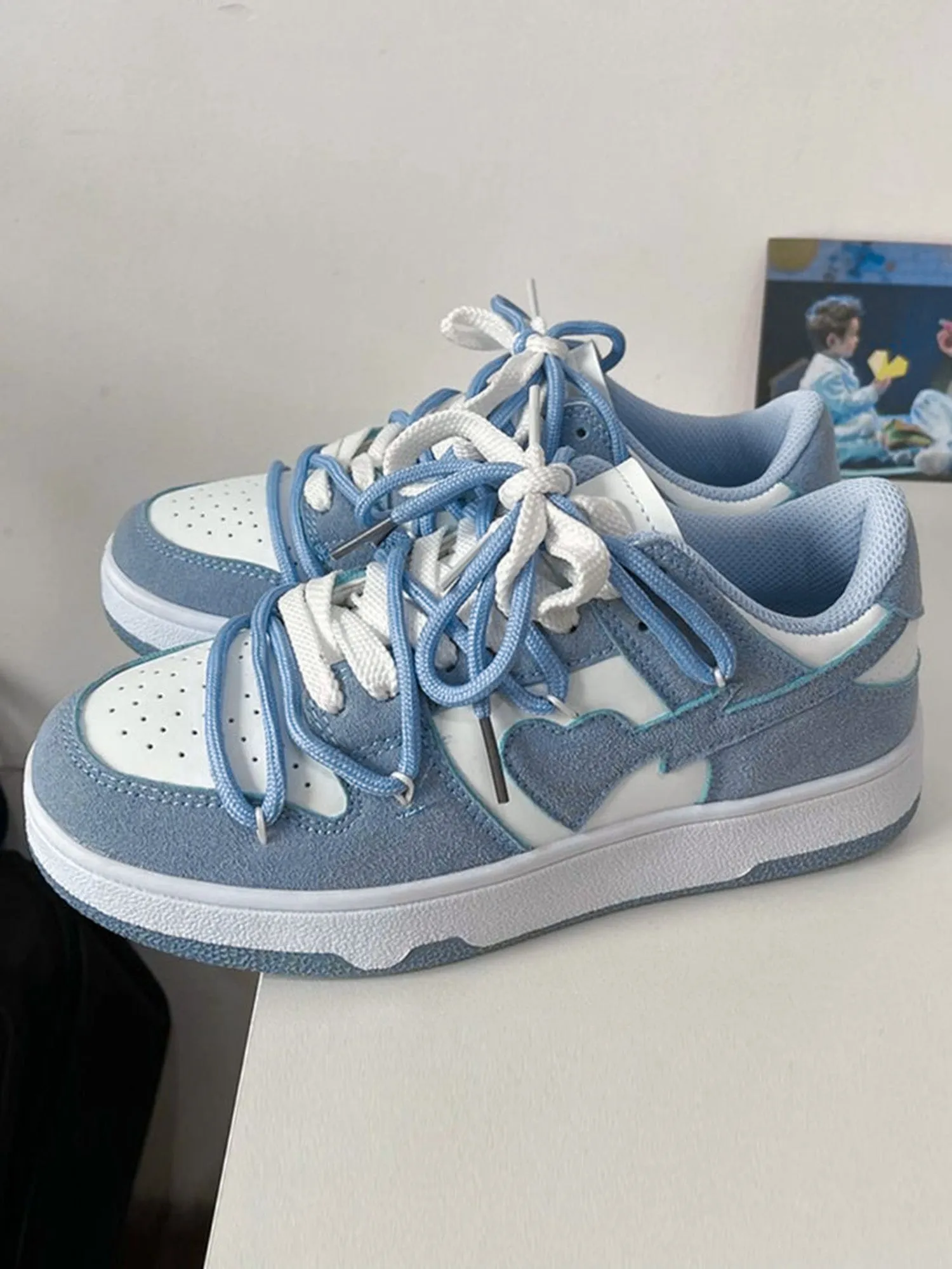 Rimiro - Haze Blue Love Breathable Board Shoes