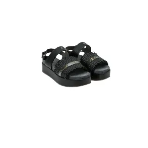 Sandal Zeppa Intreccio Elit Black