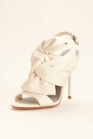 Satin Bow High Heel Slingback