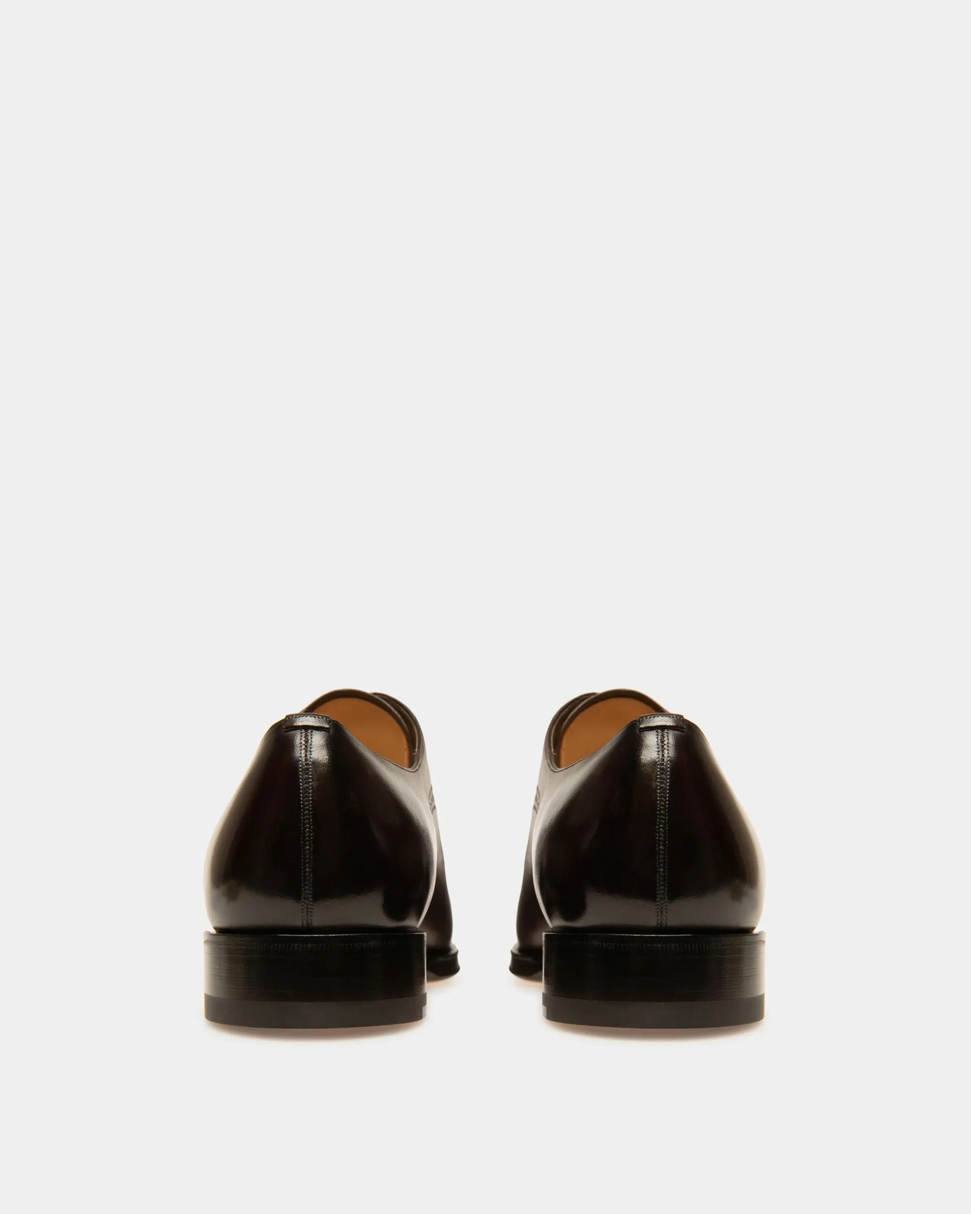 Scanio Leather Oxford Shoes In Brown
